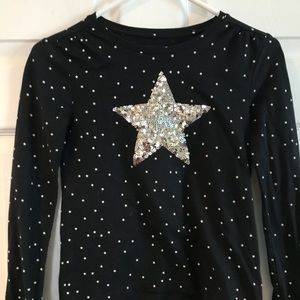 Gap kids star sequins top size 8
